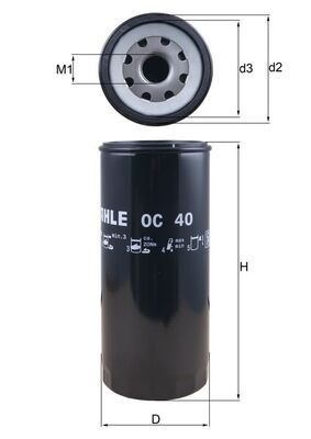Obrázok Olejový filter MAHLE  OC40