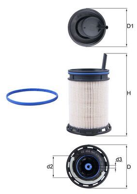 Obrázok Palivový filter MAHLE  KX494D