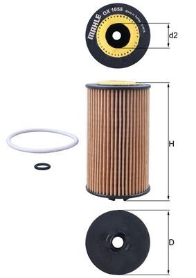 Obrázok Olejový filter MAHLE  OX1058D