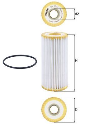Obrázok Olejový filter MAHLE  OX1217D