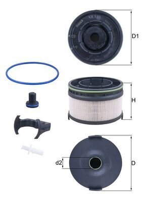 Obrázok Palivový filter MAHLE  KX533KIT
