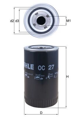 Obrázok Olejový filter MAHLE  OC27