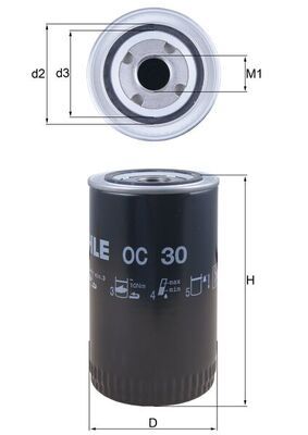 Obrázok Olejový filter MAHLE  OC30