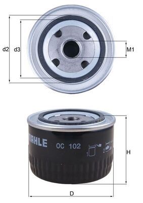 Obrázok Olejový filter MAHLE  OC102