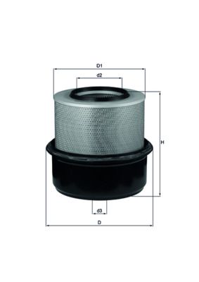 Obrázok Vzduchový filter MAHLE  LX80