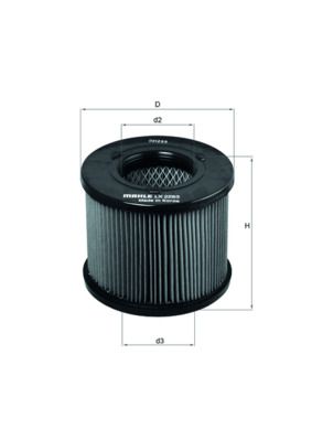 Obrázok Vzduchový filter MAHLE  LX2283