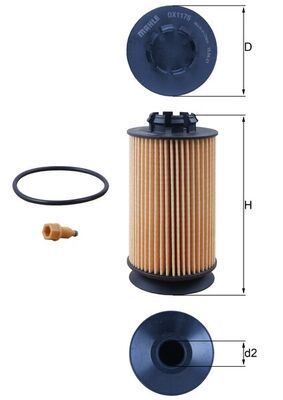 Obrázok Olejový filter MAHLE  OX1175D