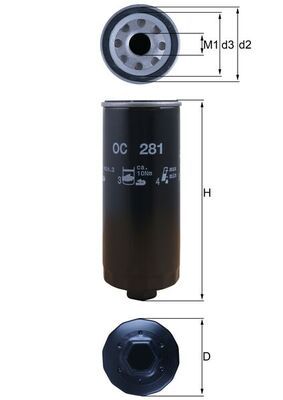 Obrázok Olejový filter MAHLE  OC281