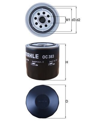 Obrázok Olejový filter MAHLE  OC383