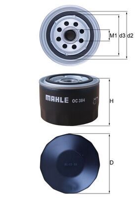 Obrázok Olejový filter MAHLE  OC384