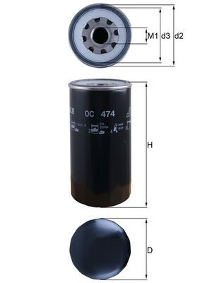 Obrázok Olejový filter MAHLE  OC474