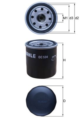 Obrázok Olejový filter MAHLE  OC534