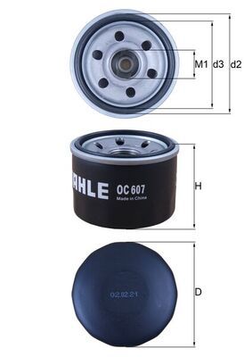 Obrázok Olejový filter MAHLE  OC607