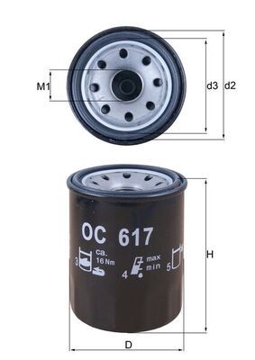 Obrázok Olejový filter MAHLE  OC617