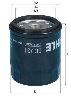 Obrázok Olejový filter MAHLE  OC731