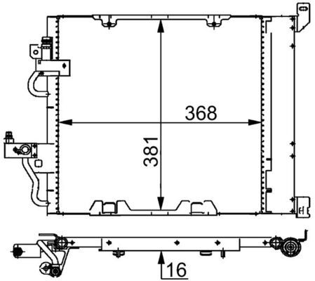 Obrázok Kondenzátor klimatizácie MAHLE BEHR AC376000S