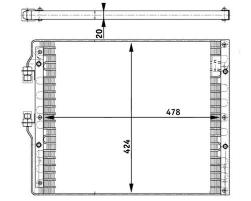 Obrázok Kondenzátor klimatizácie MAHLE BEHR AC383000S