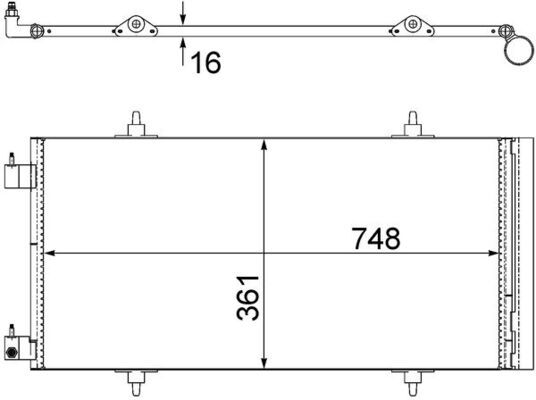 Obrázok Kondenzátor klimatizácie MAHLE BEHR AC465000S