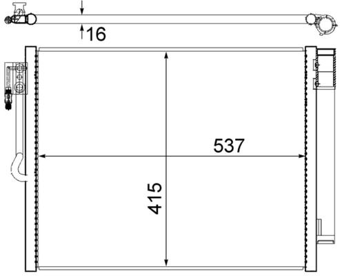 Obrázok Kondenzátor klimatizácie MAHLE BEHR AC596000S