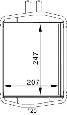 Obrázok Výmenník tepla vnútorného kúrenia MAHLE BEHR AH152000S