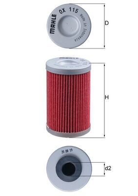 Obrázok Olejový filter MAHLE  OX115