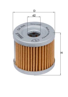 Obrázok Olejový filter MAHLE  OX406
