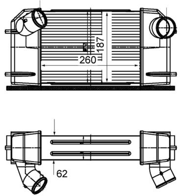 Obrázok Chladič plniaceho vzduchu MAHLE BEHR CI503000S