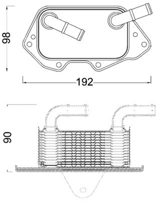 Obrázok Chladič motorového oleja MAHLE BEHR CLC186000S