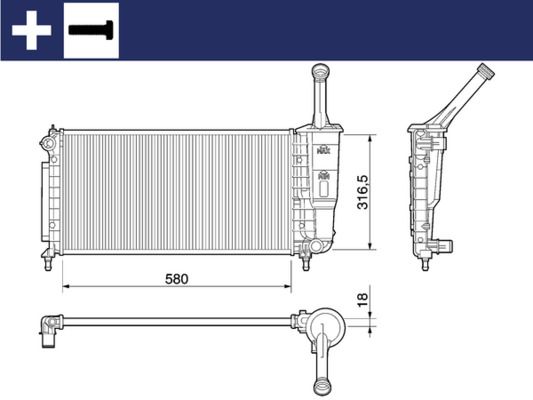 Obrázok Chladič motora MAHLE BEHR CR1104000S