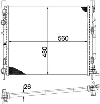 Obrázok Chladič motora MAHLE BEHR CR1155000S