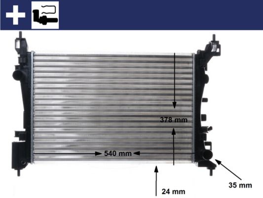 Obrázok Chladič motora MAHLE BEHR CR1182000S