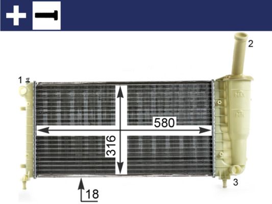 Obrázok Chladič motora MAHLE BEHR CR1994000S