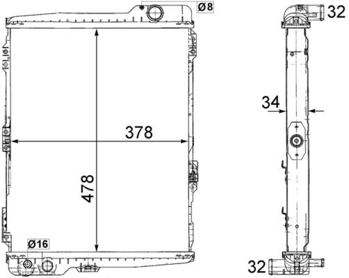 Obrázok Chladič motora MAHLE BEHR CR253000S