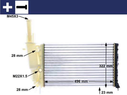 Obrázok Chladič motora MAHLE BEHR CR346000S