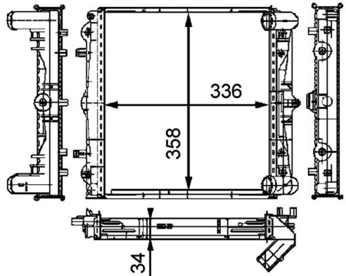 Obrázok Chladič motora MAHLE BEHR *** PREMIUM LINE *** CR383000P