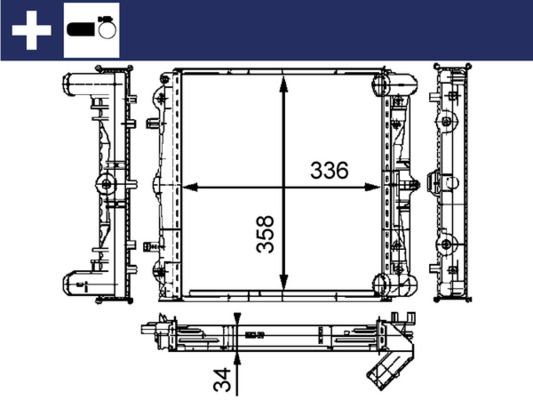 Obrázok Chladič motora MAHLE BEHR CR383000S