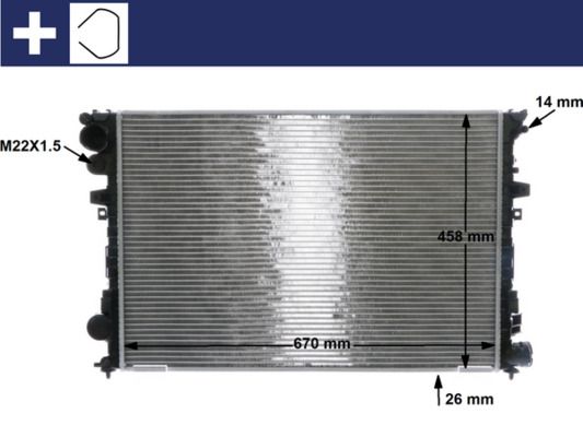 Obrázok Chladič motora MAHLE BEHR CR587000S