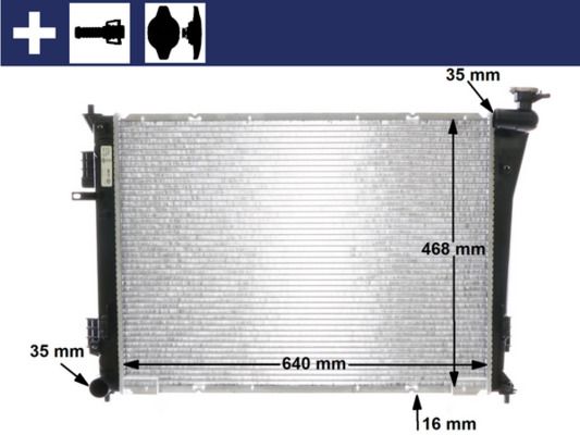 Obrázok Chladič motora MAHLE BEHR CR846000S