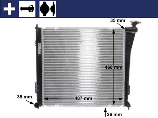 Obrázok Chladič motora MAHLE BEHR CR848000S