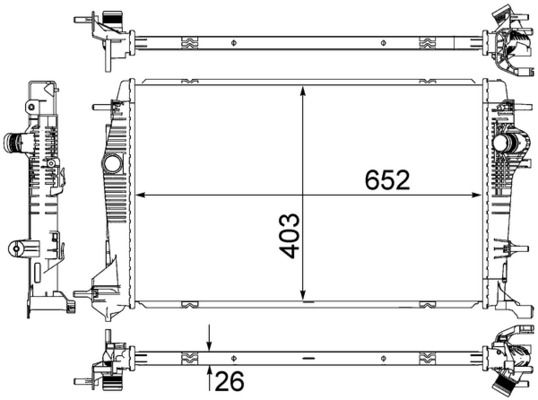 Obrázok Chladič motora MAHLE BEHR CR857000S