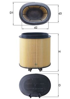 Obrázok Vzduchový filter MAHLE  LX2974