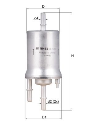 Obrázok Palivový filter MAHLE  KL572