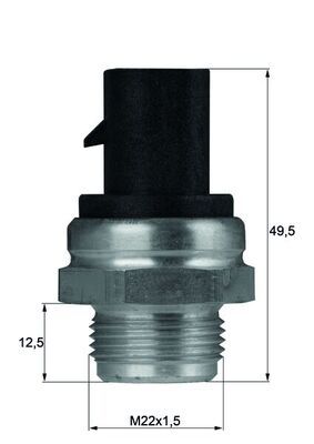 Obrázok Teplotný spínač ventilátora chladenia MAHLE BEHR TSW13D