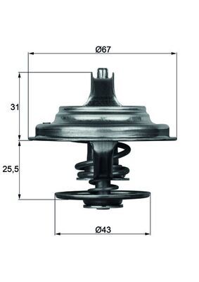 Obrázok Termostat chladenia MAHLE BEHR TX2379D
