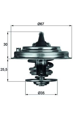Obrázok Termostat chladenia MAHLE BEHR TX3087D