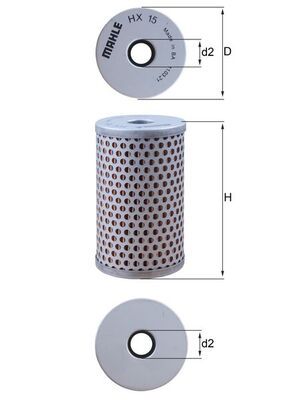 Obrázok Hydraulický filter riadenia MAHLE  HX15