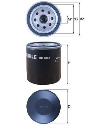 Obrázok Olejový filter MAHLE  OC1063
