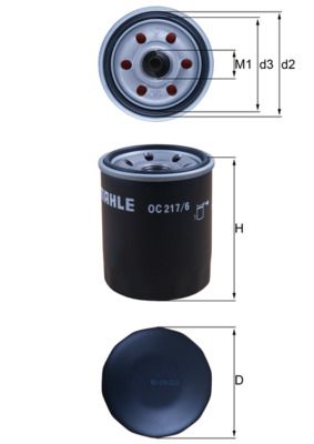 Obrázok Olejový filter MAHLE  OC2176