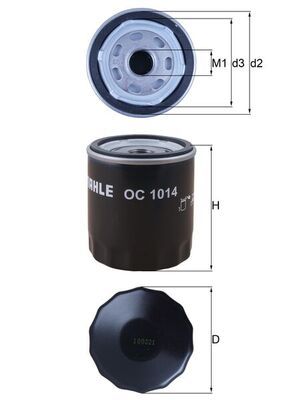 Obrázok Olejový filter MAHLE  OC1014