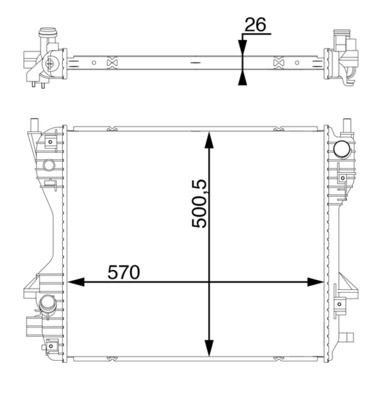 Obrázok Chladič motora MAHLE BEHR CR1363000S